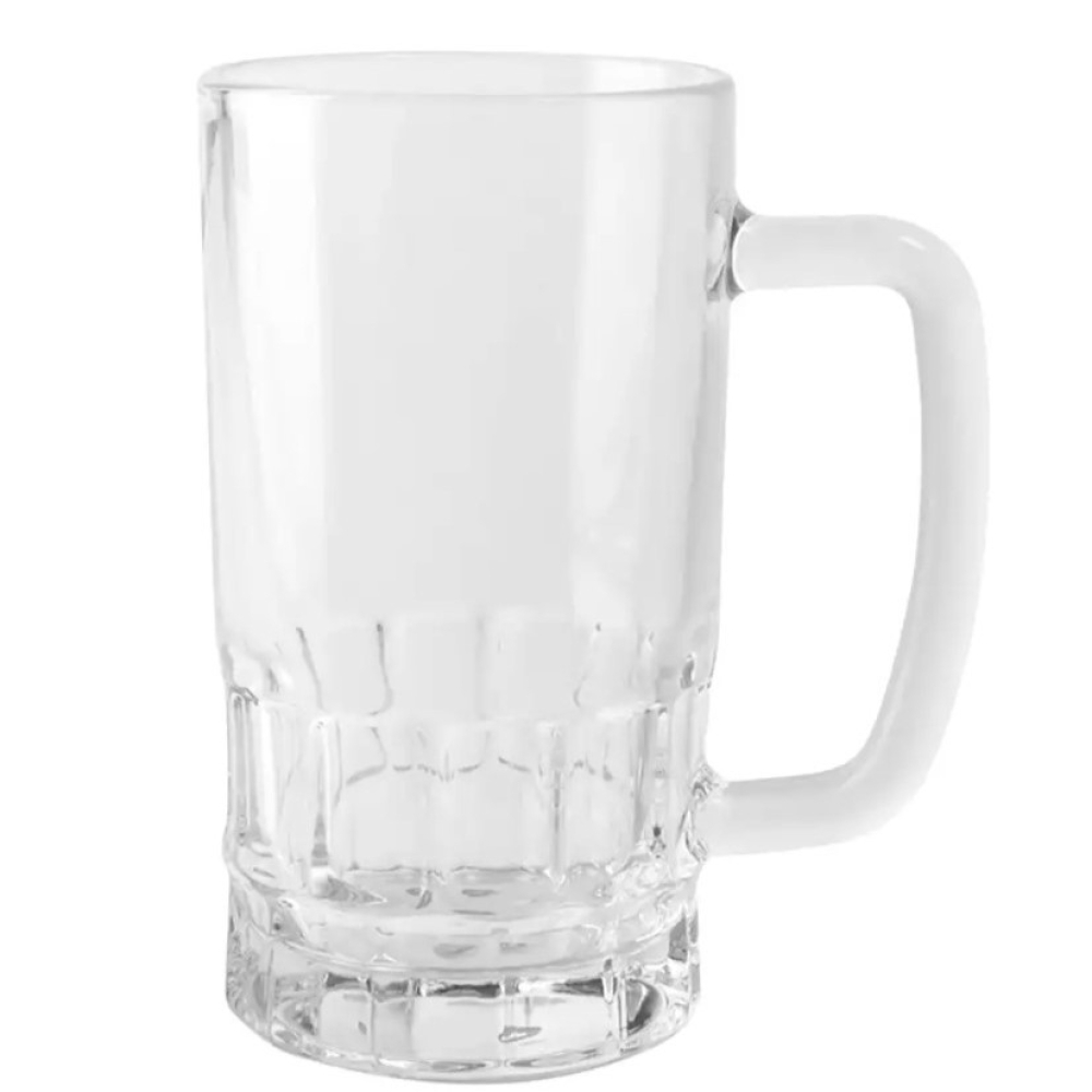 CANECA DE CHOPP VIDRO CLASSE AAA 500ML RETA-BCFC27