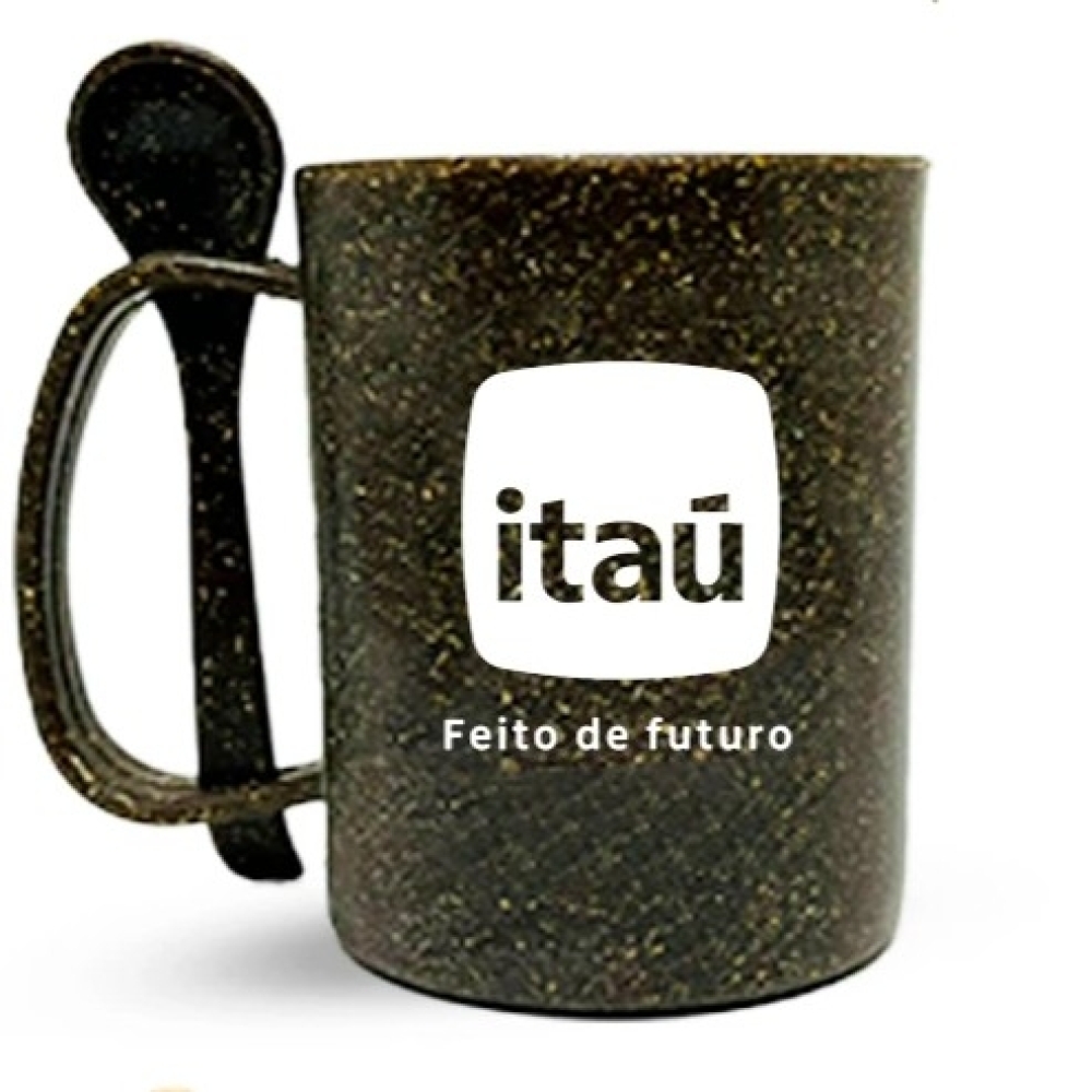 Caneca fibras naturais coco, bambu e arroz-Caneca fibras naturais