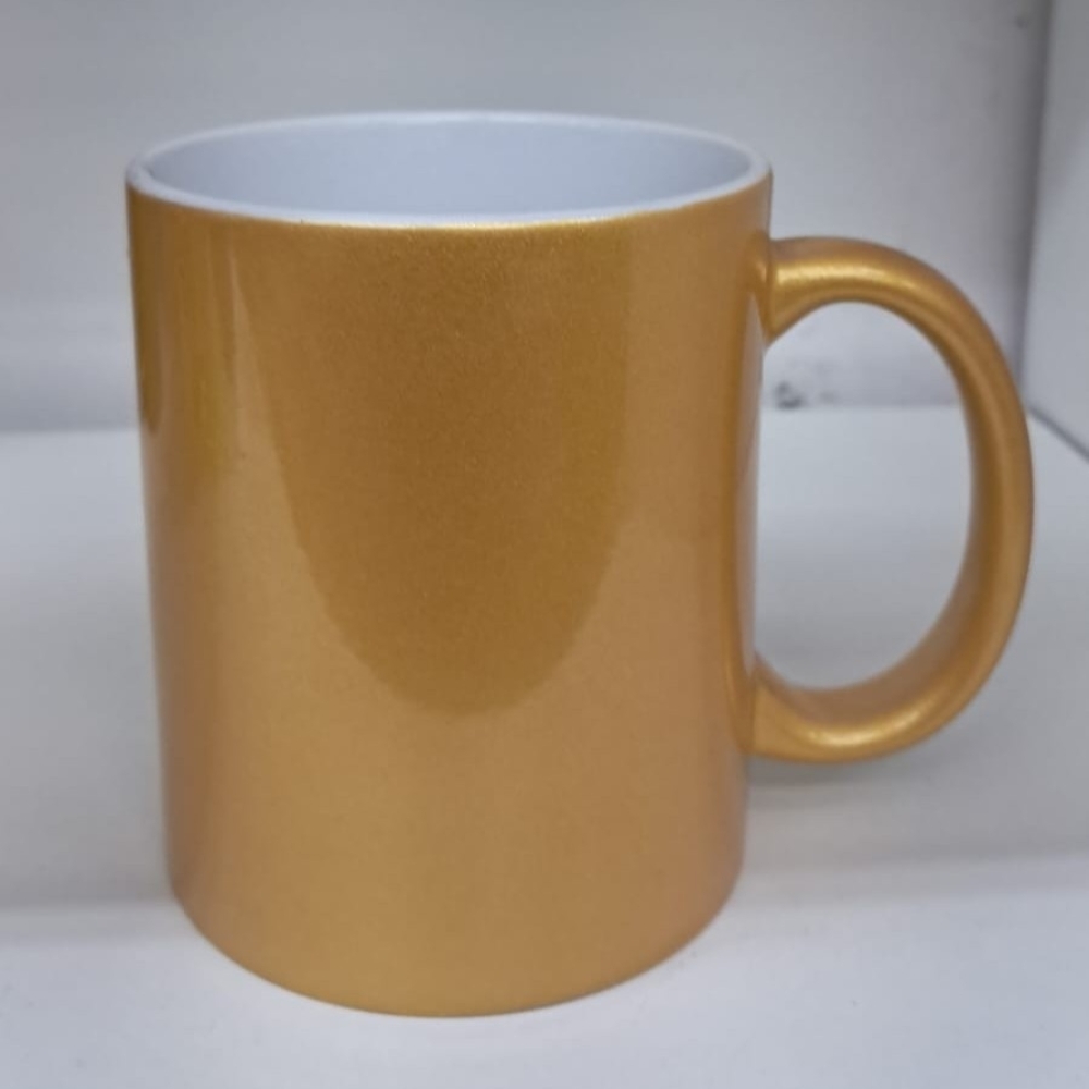 Caneca metalizada dourada-Caneca metalizada dourada