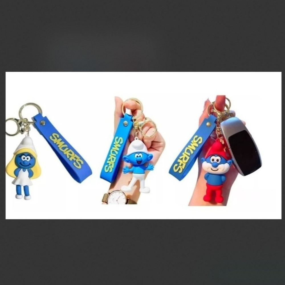 Chaveiros 3D Smurfs-Chaveiros 3D Smurfs