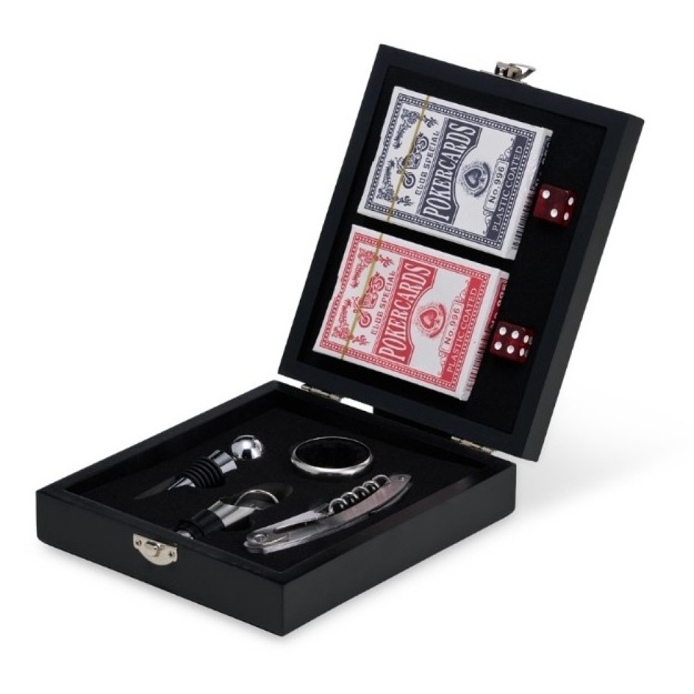 Kit Vinho com Jogo de Baralho