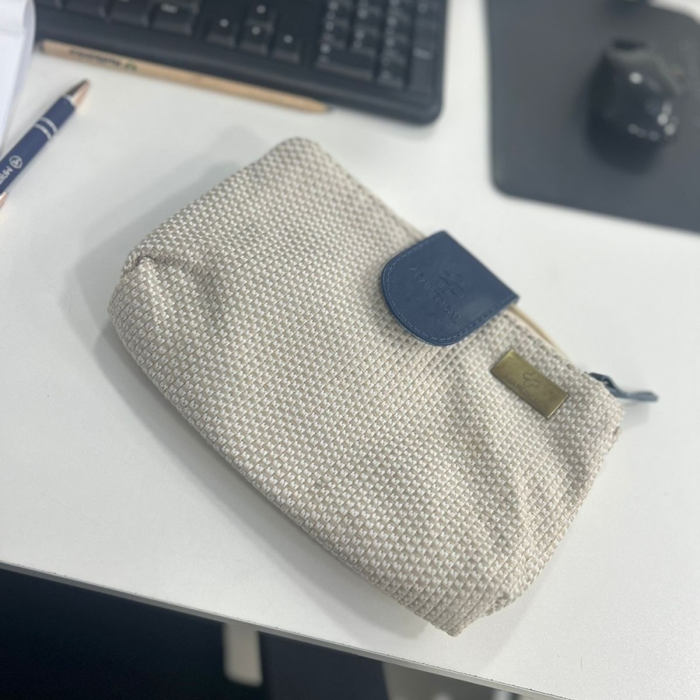 Nécessaire em Nylon Linho com divisórias-NECESSAIRE1986