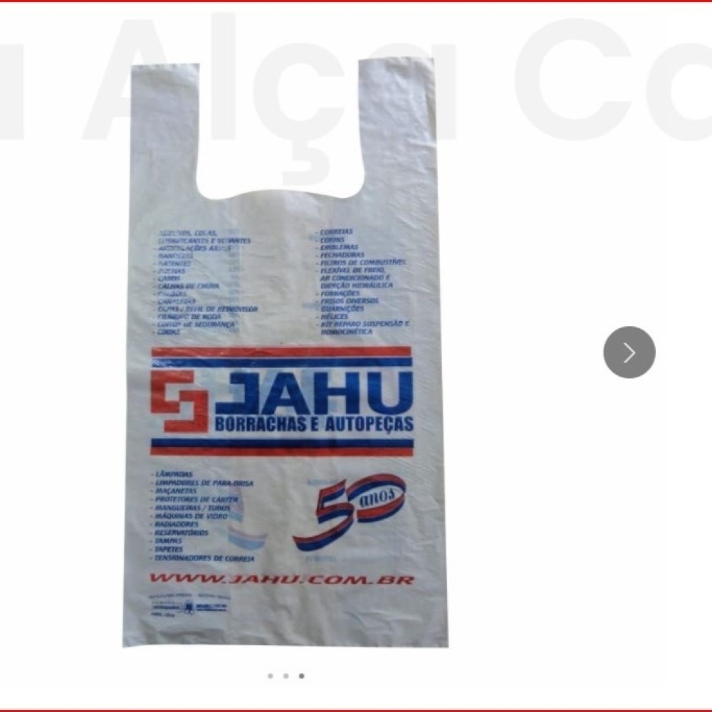 Sacola plastica com gravação  -bcsacplas123