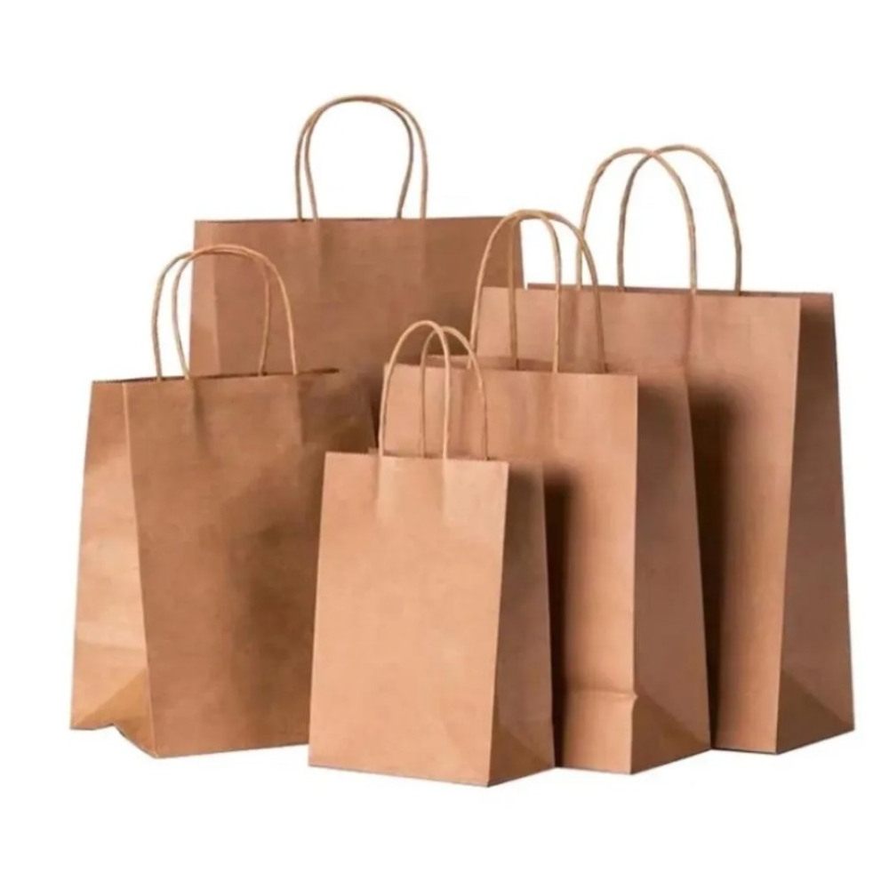 Sacolas em papel Kraft-Sacolas em papel Kraft